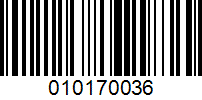 Barcode for 010170036