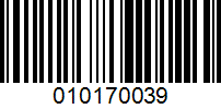 Barcode for 010170039