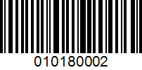 Barcode for 010180002