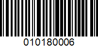 Barcode for 010180006