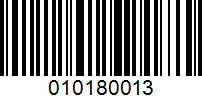 Barcode for 010180013