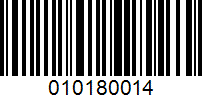 Barcode for 010180014