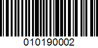 Barcode for 010190002