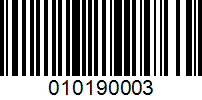 Barcode for 010190003