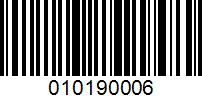 Barcode for 010190006