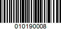 Barcode for 010190008