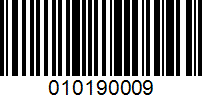 Barcode for 010190009