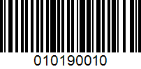 Barcode for 010190010