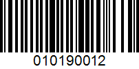 Barcode for 010190012