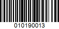 Barcode for 010190013