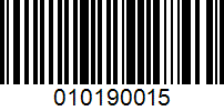 Barcode for 010190015