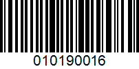 Barcode for 010190016