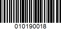 Barcode for 010190018