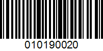 Barcode for 010190020