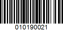 Barcode for 010190021