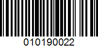 Barcode for 010190022