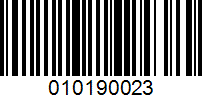 Barcode for 010190023