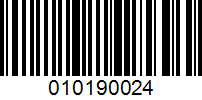 Barcode for 010190024