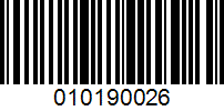 Barcode for 010190026