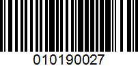 Barcode for 010190027