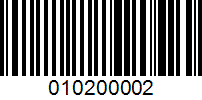 Barcode for 010200002