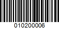 Barcode for 010200006