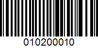 Barcode for 010200010