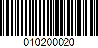 Barcode for 010200020