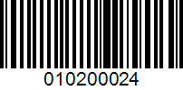 Barcode for 010200024