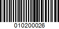 Barcode for 010200026