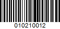 Barcode for 010210012