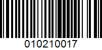 Barcode for 010210017