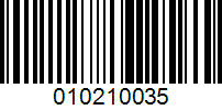Barcode for 010210035