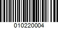 Barcode for 010220004