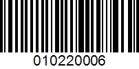 Barcode for 010220006