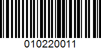 Barcode for 010220011