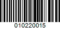 Barcode for 010220015