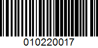 Barcode for 010220017