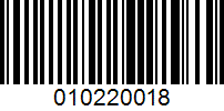 Barcode for 010220018