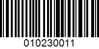 Barcode for 010230011