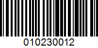 Barcode for 010230012