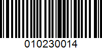 Barcode for 010230014