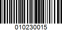 Barcode for 010230015