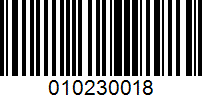 Barcode for 010230018