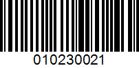 Barcode for 010230021