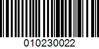 Barcode for 010230022