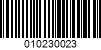 Barcode for 010230023