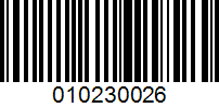 Barcode for 010230026