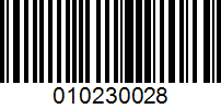 Barcode for 010230028