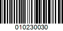 Barcode for 010230030